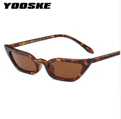 

YOOSKE Cat Eye Sunglasses Small Size Modern Retro Women Sun Glasses