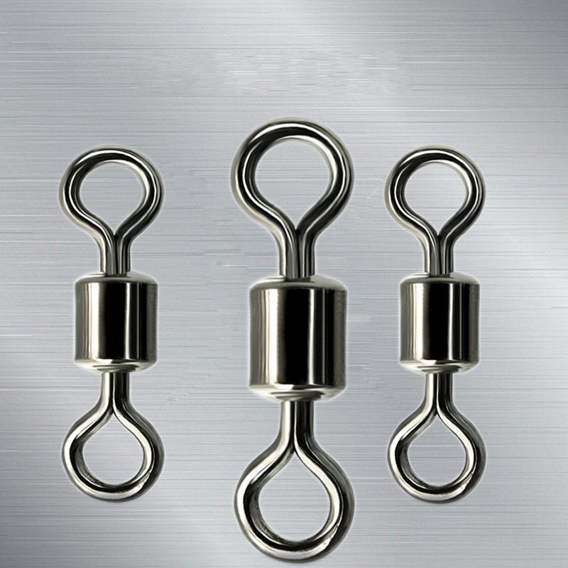 

American Style 8 Word Ring Ball Bearing Swivels With Split Rings Carp Connector Fishing Goods Strong Pulling Force 0 1hm W