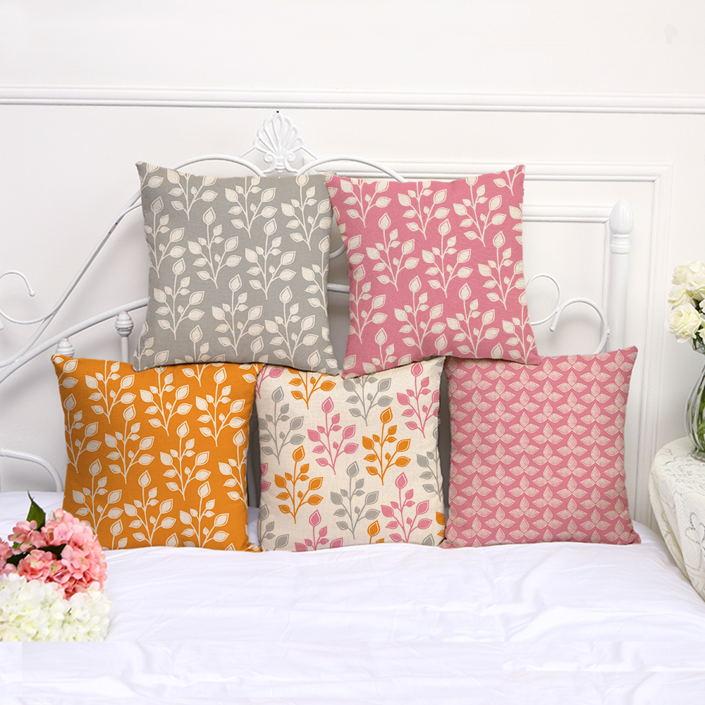 

Cotton Flax Pillow Case Cover Car Sofa Pillow Sham Armchair For Living Room Bedroom Study Room Dining Room Hotel MYJ 043, As picture