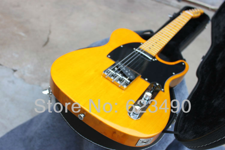 Best Price HOT ! High Quality Ameican Standard Yellow Electric Guitar in stock Free Shipping-image-432401427
