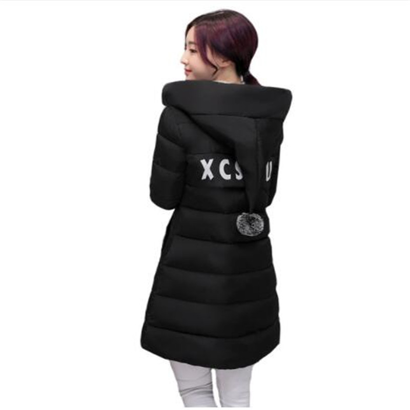 

Winter new down cotton-padded jacket women' long - style Korean version of thin women' padded heavy student jacket