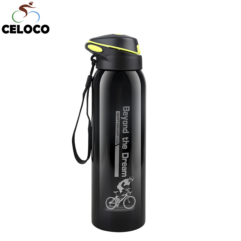 

500ML Bike Water Bottle Outdoor Sport Running Mountain Cycling Warm-keeping Bicycle Kettle Drink Bottle Stainless Steel Cup