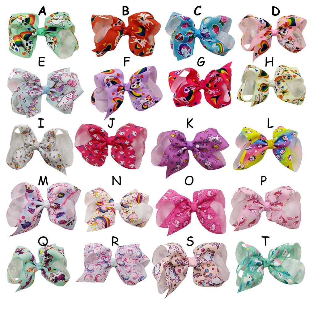 

Baby Unicorn bows Jumbo Unicorn hair Bow Large Paint Splatter Love Heart Hair Clip For Teens Girls Kid Valentines Day, Message color in the order