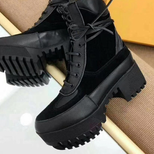 

Newest Genuine Leather Cowboy Boots black suede Leather Women's Boots fashion Designer Printed letter flower leather Half Boots size 35-41