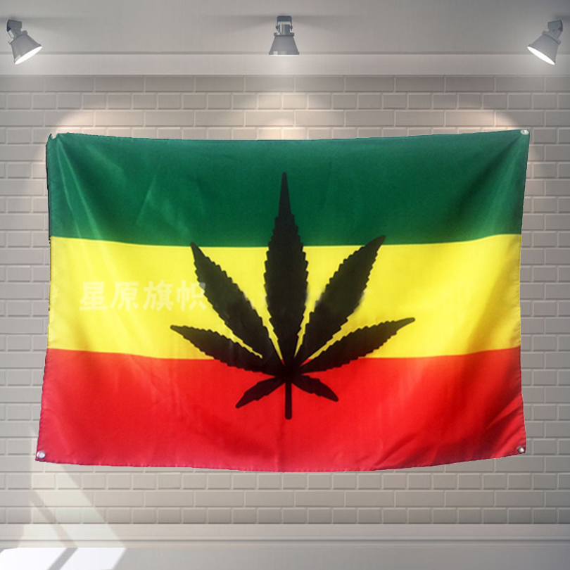 

Leaf Flag Banner Jamaica Bob Marley reggae Music Rock Band Home Decoration Hanging flag 4 Gromments in Corners 3*5FT 144cm*96cm03