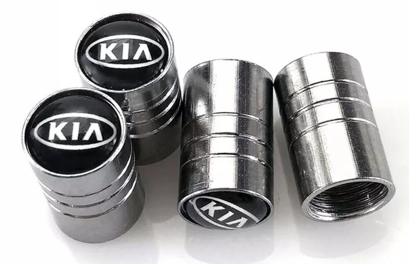 

Car sticker Tire Valve caps for Kia rio ceed sportage cerato soul k2 Tyre Stem Air Caps Car Styling 4pcs/lot, Silver