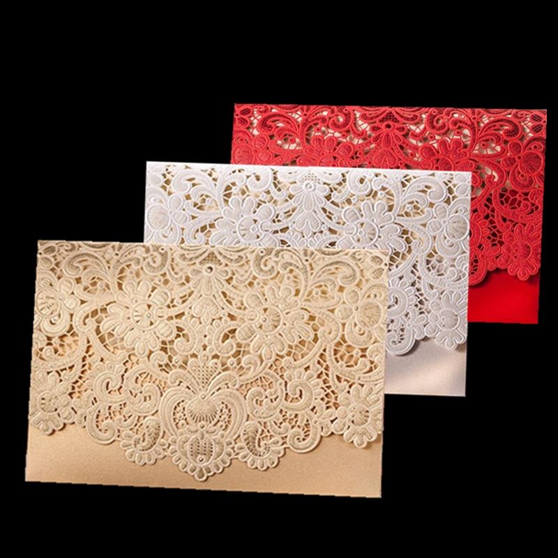 

Wedding Card Rustic Vintage Luxurious Elegant Golden Laser Cut Invitation Card Supplies, Gold