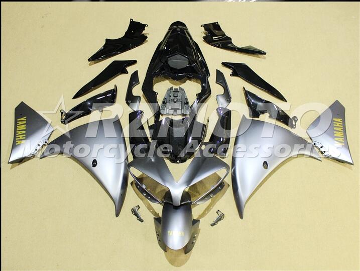 

3 free gifts Complete Fairings For Yamaha YZF 1000-YZF-R1-12-13-14 YZF-R1-2012-2013-2014 Motorcycle Full Fairing Kit Silver Black s5