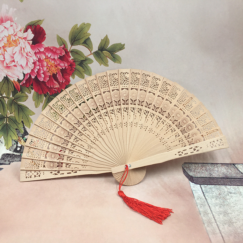 Wholesale Silk Folding Wedding Party Favor Fans Black YSefa