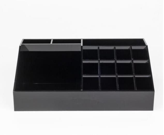 

New Classic Acrylic Black Lipstick Multifunctional Display Stand Cosmetics Organizer Accessories Storage Boxes with Gift Boxes 2018