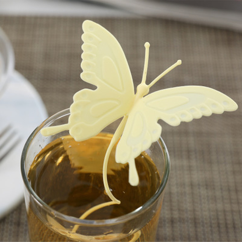 

Hot Sale Butterfly Tea Bags Strainers Silicone Filter Tea Infuser Silica Cute Teabags for Tea & Coffee Drinkware Preferred