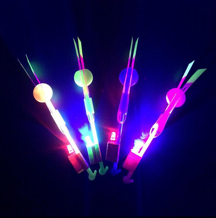 LED Amazing flying arrows toys Flying Arrow Rocket Helicopter Rotating Toy Party Fun Gifts DHL-image-423968070