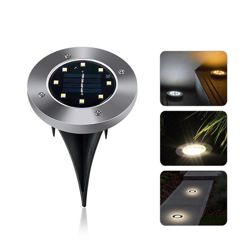 Energia Solare Percorso SOTTERRANEO GIOCO LED Luci Esterno Luci Rotondo Pavimento Decor