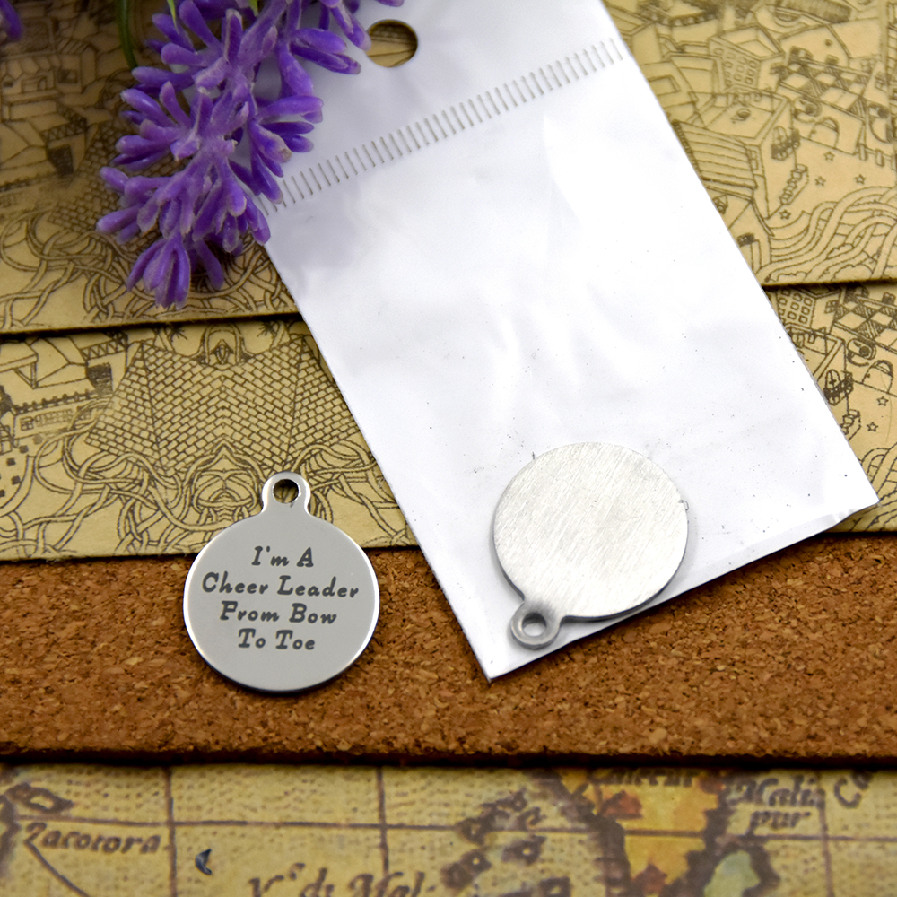 40pcs--"I'm a cheer leader from bow to toe"stainless steel charms more style for choosing DIY Charms pendants for necklace-image-422276360