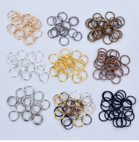 

200pcs/lot 9Color Open Jump Ring Silver Gold Rhodium Black Bronze Copper for DIY Jewelry Findings Connector