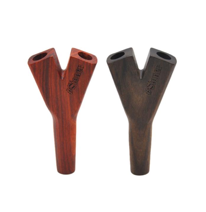 

Pure Handmade Wood Pipe Solid Wood Straight Double Hole Pipe