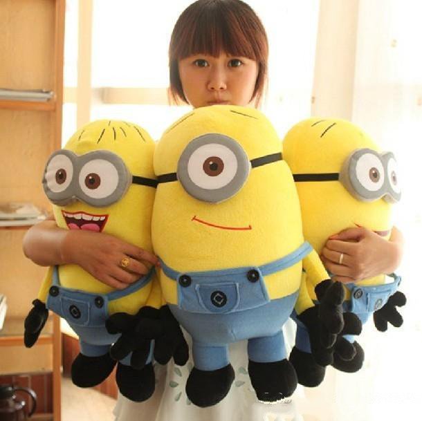 

Despicable ME Movie Plush Toy  Minion Jorge Stewart Dave Minions 3D eyes plush toys with tags free shipping Free Delivery, Yellow