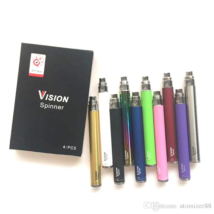 

High quality 510 thread vision spinne battery vapes pen batteries evod Twist 3.3-4.8V variable voltage electronic cigarette vaporizer