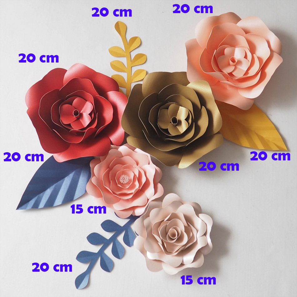 

DIY Artificial Flowers Fleurs Artificielles Backdrop Giant Paper Flowers 5PCS Paper Leave 4PCS Wedding Party Decor Black
