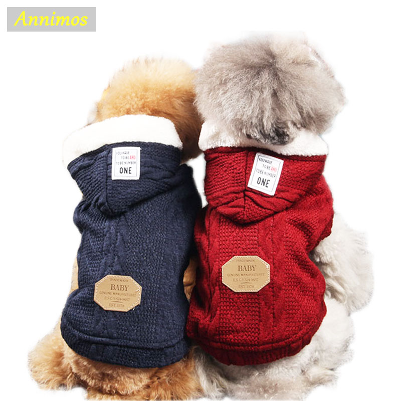 

Newest Hotsale Pet Warm Hoodie Clothes Dogs Winter Sweater Jacket Woolen Coat for Puppy Clothing -35, Blue