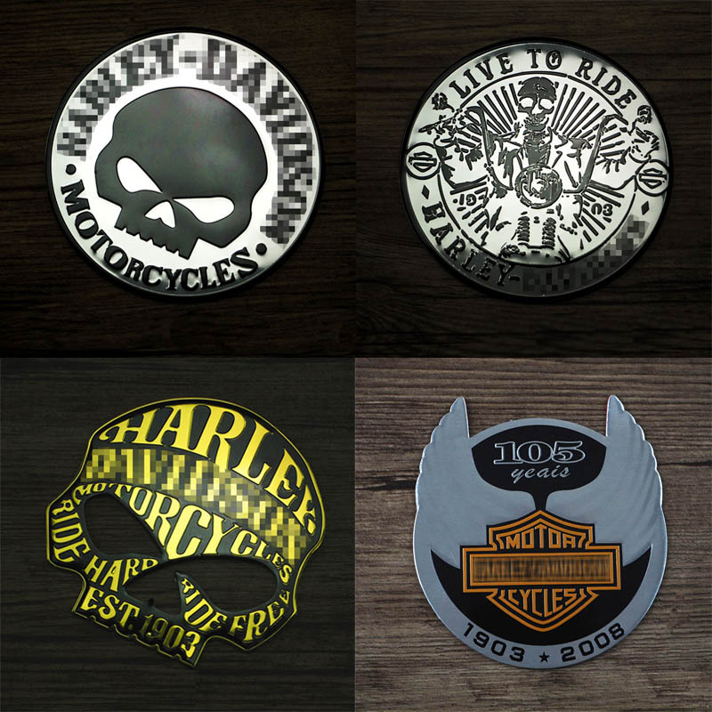

Motorcycle 3D Metal Sticker 9 cm LIVE TO RIDE Skull Head Cool Car Emblem Auto Funny styling Badge Decal