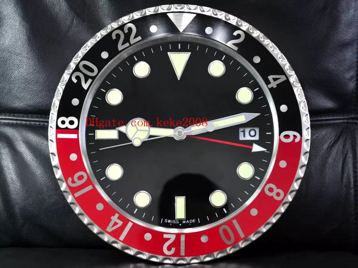 

8 Style Luxury High Quality Watch Wall Clock 34CM x 5CM 3KG Stainless Steel Quartz Electronic Blue Luminescent Clock