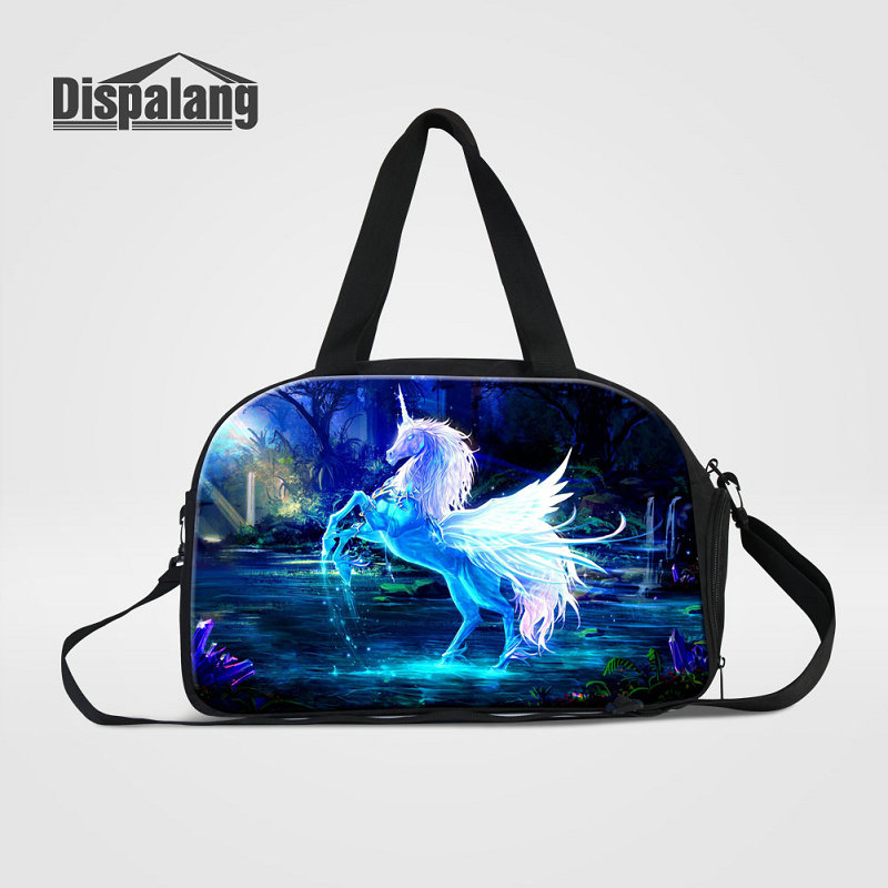 

Personalized Unicorn With Wing Travel Bags For Teenage Girls Multifuncional Duffle Bag For Students Women Traveling Weekend Sports Gym Bags, As the picture show