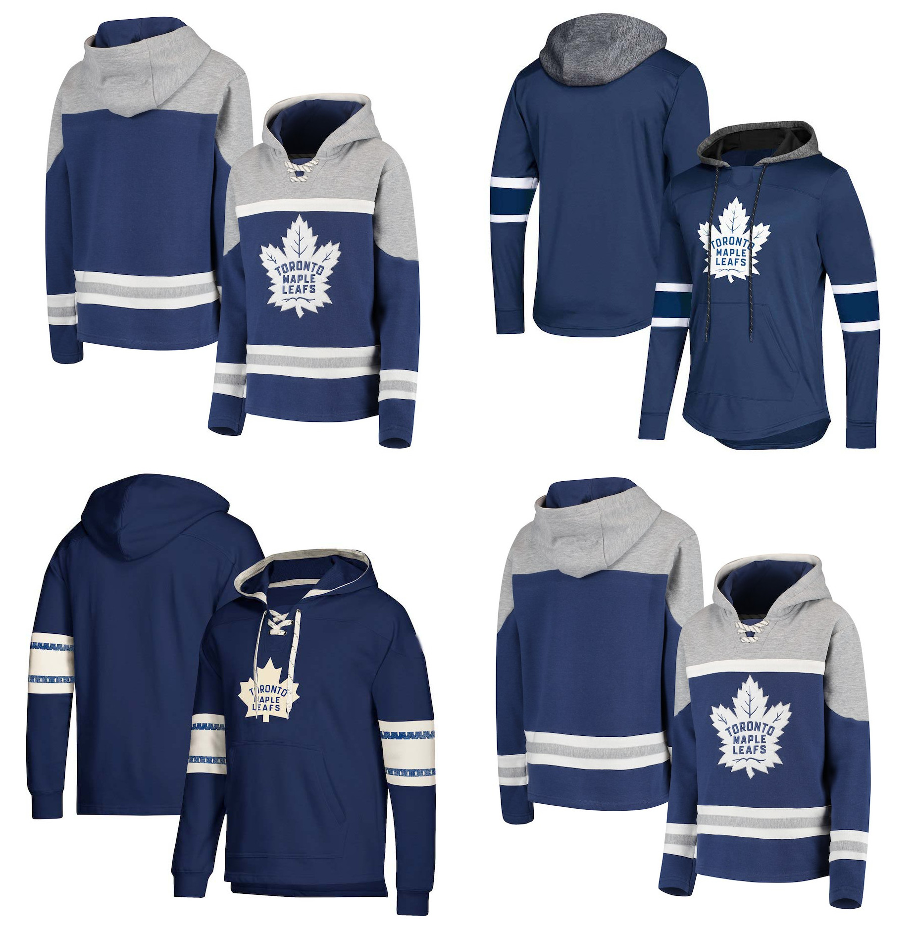 

2019 Toronto Maple Leafs Hoodie Auston Matthews Mitchell Marner Tavares Andersen van Riemsdyk Nylander Morgan Rielly Hyman Hockey Pullover, Men' blue-2