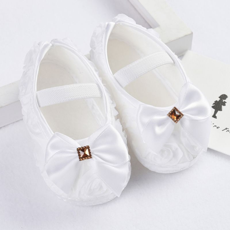 

Girls Flowers Bow Baby Toddler Shoes 11cm 12cm 13cm Spring Autumn Children Footwear First Walkers New, Pink