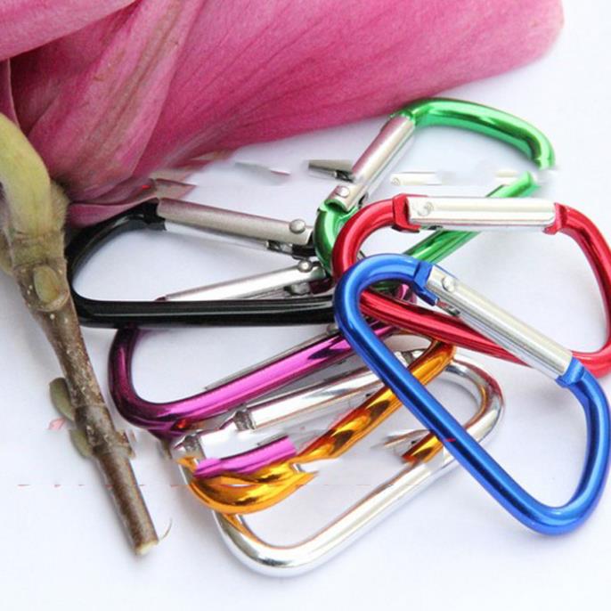 

mini Aluminum multitool button Carabiner keychain Durable camping hiking Carabiner key ring Snap Clip Hooks EDC hangs
