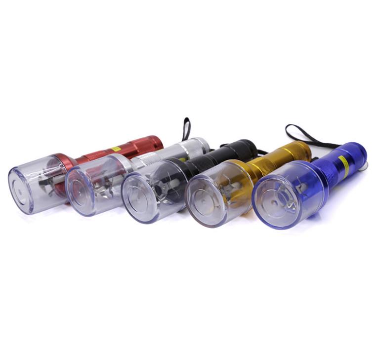

Flashlight Style Grinding Fume Device Aluminum Alloy Electric Grinding Device Cigarette