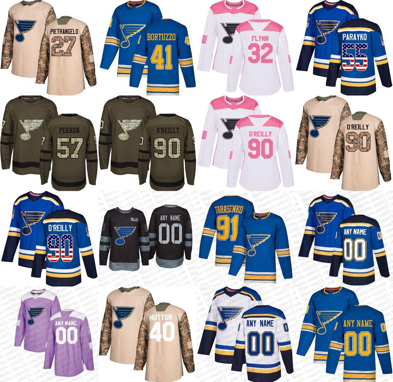 pink blues jersey