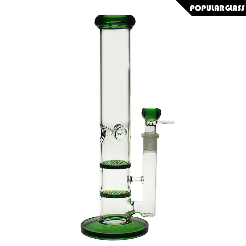 

Saml 30Cm Tall Glass Bong Hookahs Bling Betty water pipe double honeycombs Percolator oil rigs joint 18-14mm PG5035