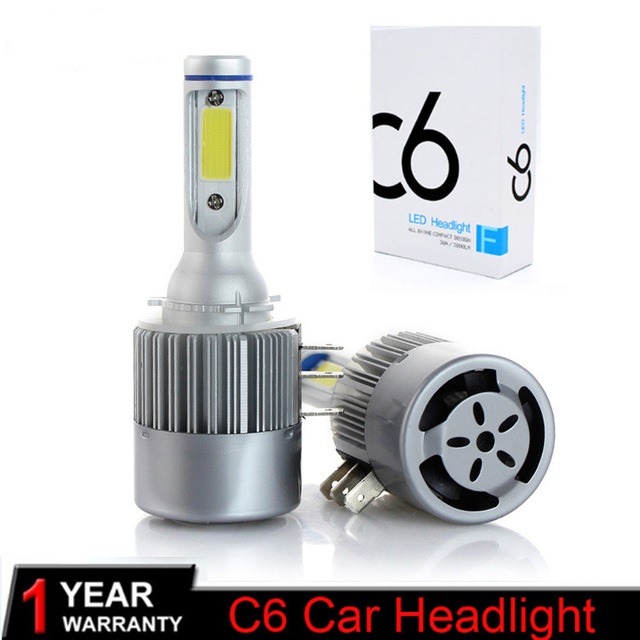 

1 Pair C6 LED car headlight H15 Bulb Beam 12V 72W 8000LM 6000K auto front fog drl bulb automobile Headlamp Parts