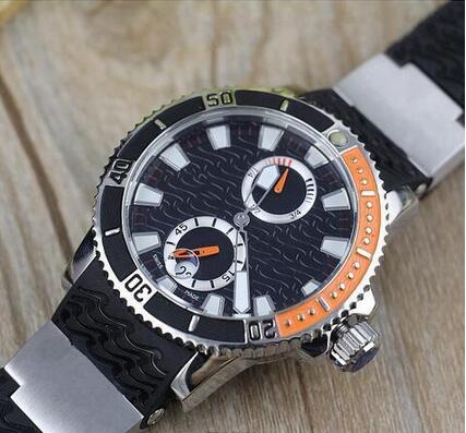 

New fashion noble precision automatic import mechanical calendar back through the rubber men's Watch, Black