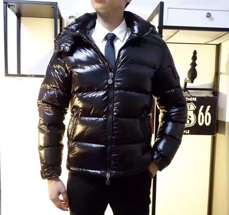 

France Classic brand Men Women Casual Down Jacket mayaDown Coats Mens Outdoor Warm Feather dress man Winter Coat jackets outwear, Matte black