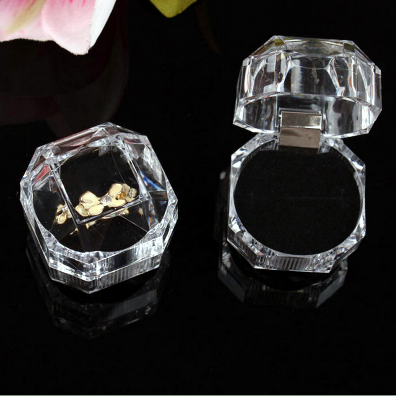

Acrylic Crystal Section Transparent Multi-purpose 3-color Jewelry Gift Jewelry Fashion Packaging Ring Box