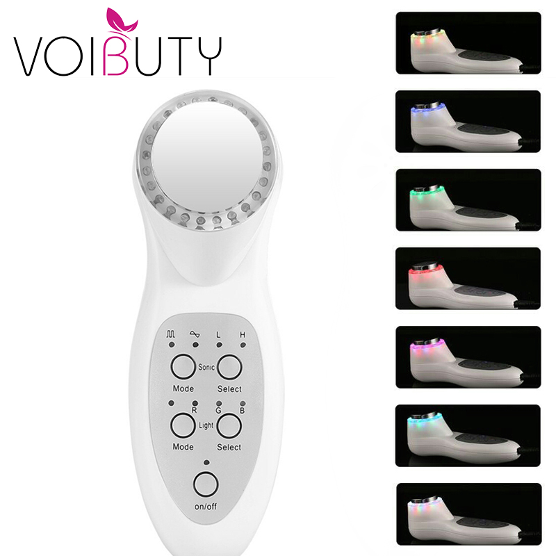 

7 Color LED Photon Therapy Skin Rejuvenation Ultrasonic Facial Pore Cleanser Face Lift Anti Wrinkle SPA Facial Skin Care Beauty Massager