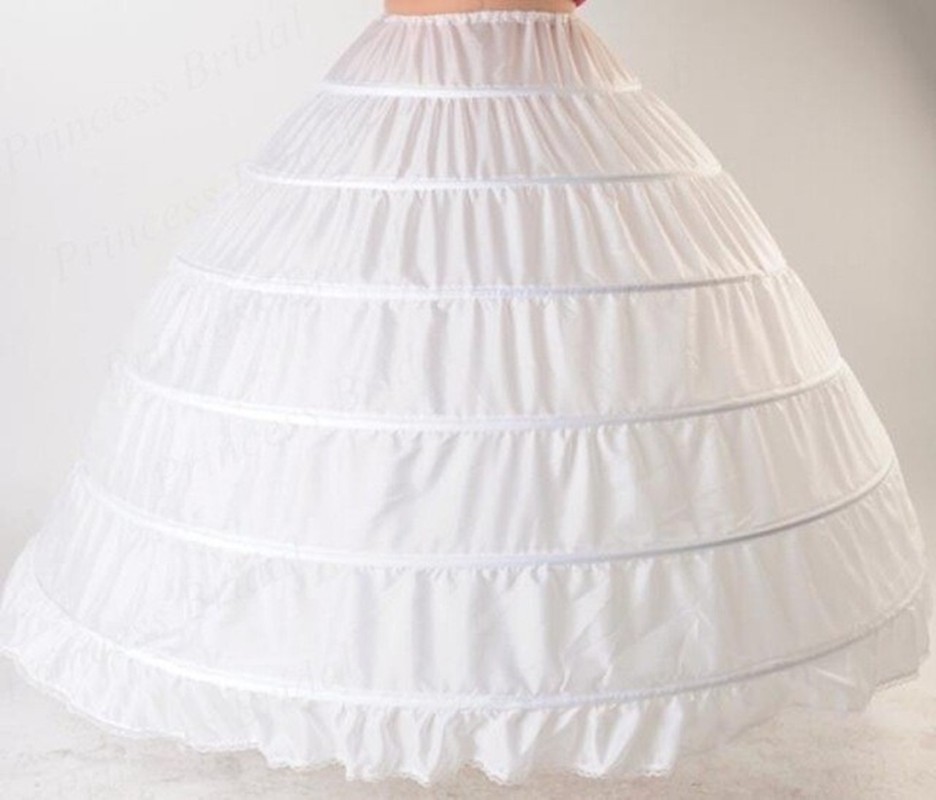

STOCK 2021 Fashion Ball Gown 6-hoops For Wedding Prom Quinceanera Dresses Underskirt Cheap Designer High Quality New Free Shipping, Ivory