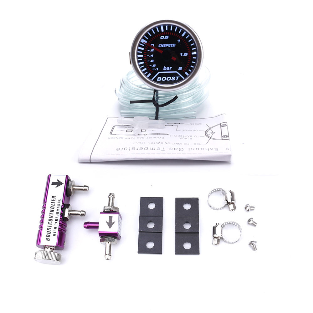 

CNSPEED 2"52mm Car Turbo Boost Gauge -1~2Bar+ Adjustable Auto Turbo Boost Controller Kit 1-30 PSI IN-CABIN