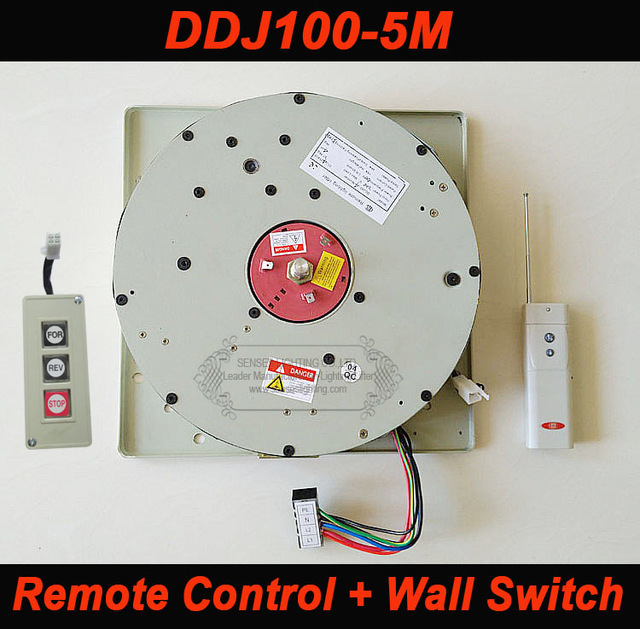 

DDJ100 5m Auto Remote-controlled Hoist Chandelier Hoist lighting lifter Electric Winch Light Lifting System Lamp Motor with Wall Switch