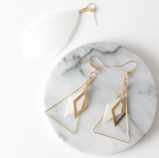 

jewelry earrings for women natural shell triangle earrings ear clip simple hor fashion free of shipping