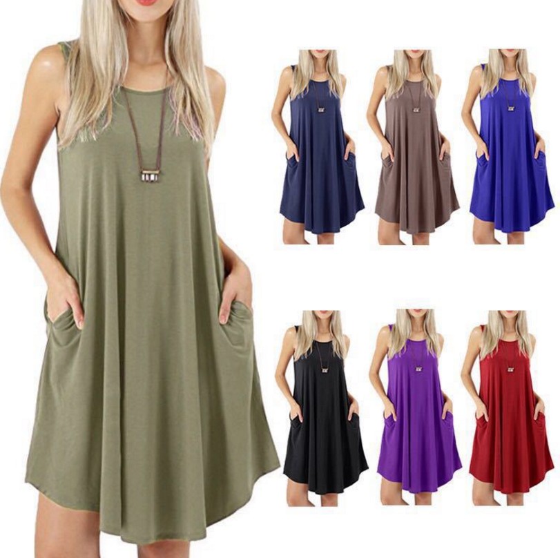 plus size cotton tank dress