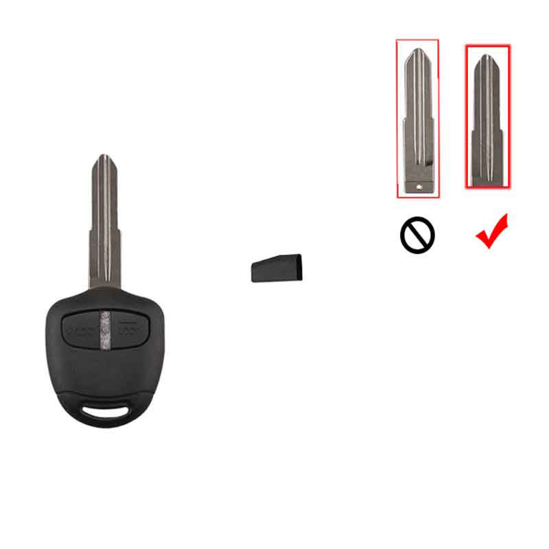 2Buttons MIT8 Blade Remote key Transponder Chip ID46 for MITSUBISHI Vehicle Outlander Pajero Triton ASX Lancer Original Key 315Mhz-image-429453592