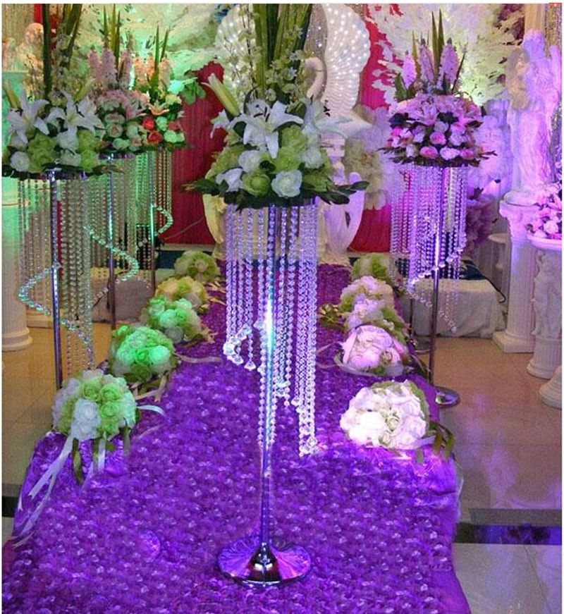 

Sale by Bulk Elegant Sparkling Crystal clear garland chandelier wedding cake stand birthday party supplies decorations for table decoration
