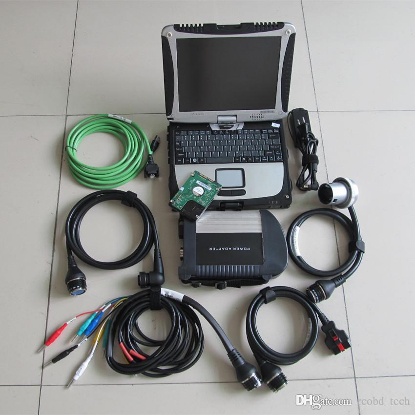 

wifi mb star c4 diagnosis tool with CF19 toughbook touch laptop sd connect+ software hdd Cars &Trucks scanner ready to use