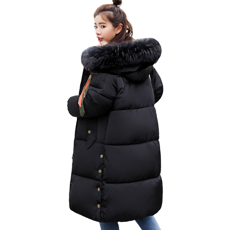 Oversize Warm Thicken Womens Winter Jackets Hooded Cotton Padded Outwear Female Coat Winter Women 2018 High Quality Long Parka S18101203