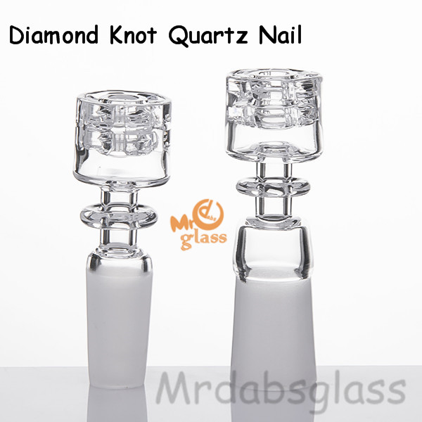 

Quartz Nail Diamond Knot Nail 2mm Thick 10mm 14mm 19mm Male/Female Frosted Joint for bongs oil rigs