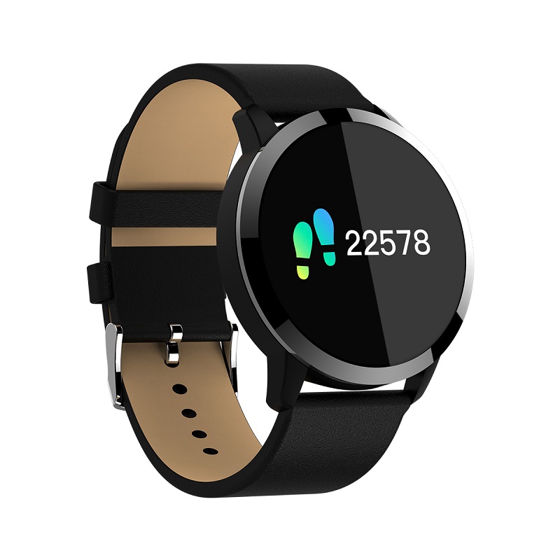 Blue leather strap
