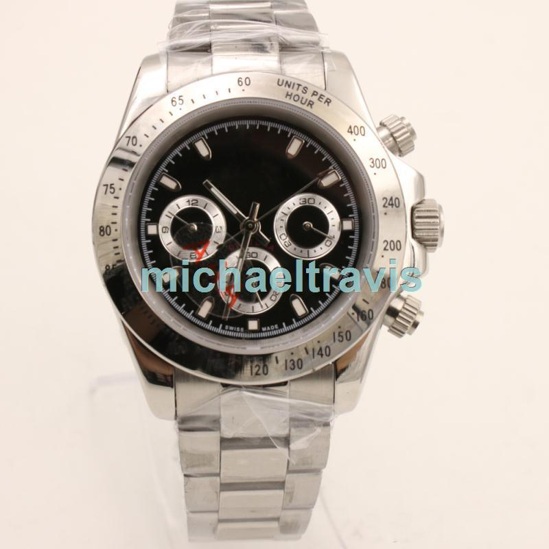 

2019 Casual Mens Watch Sapphire Glass Stainless Steel Automatic Movement Mechanical Black Dial Solid Clasp Geneve Men Watches, Make waterproof 50m